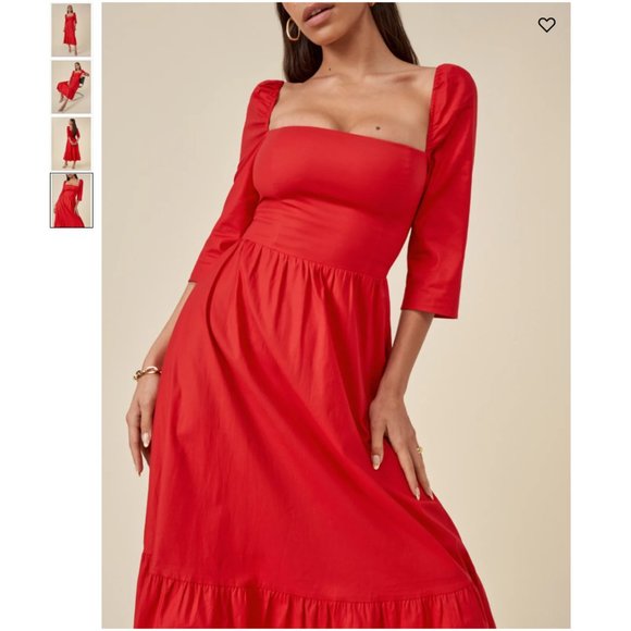 Reformation Cyprus Dress - Cherry - Picture 4 of 7